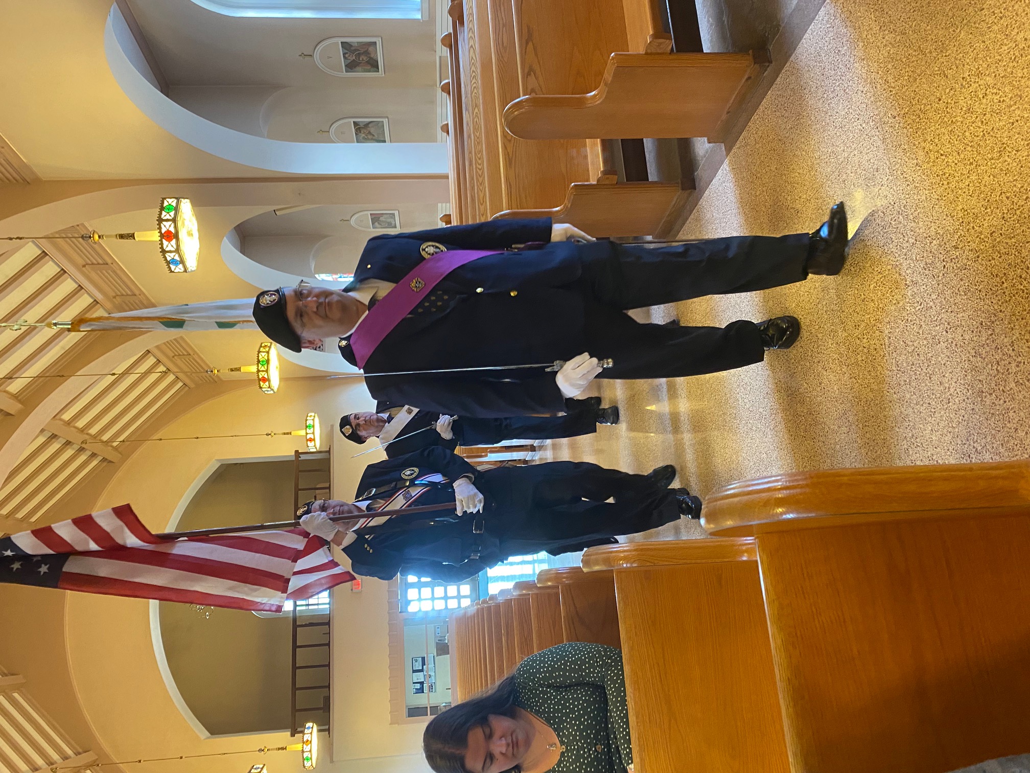 Color Corps of Rev Thomas E Reilly Assy 633 Presenting the Colors for Blue Mass St Joseph Church Dover September 8thjpg